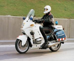 yapboz Onun motosiklete Motorlu polis
